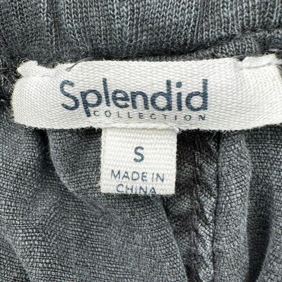 SPLENDID NWT Women's Small Black Lakeside Linen Casual Drawstring Jogger Pants - Picture 3 of 9
